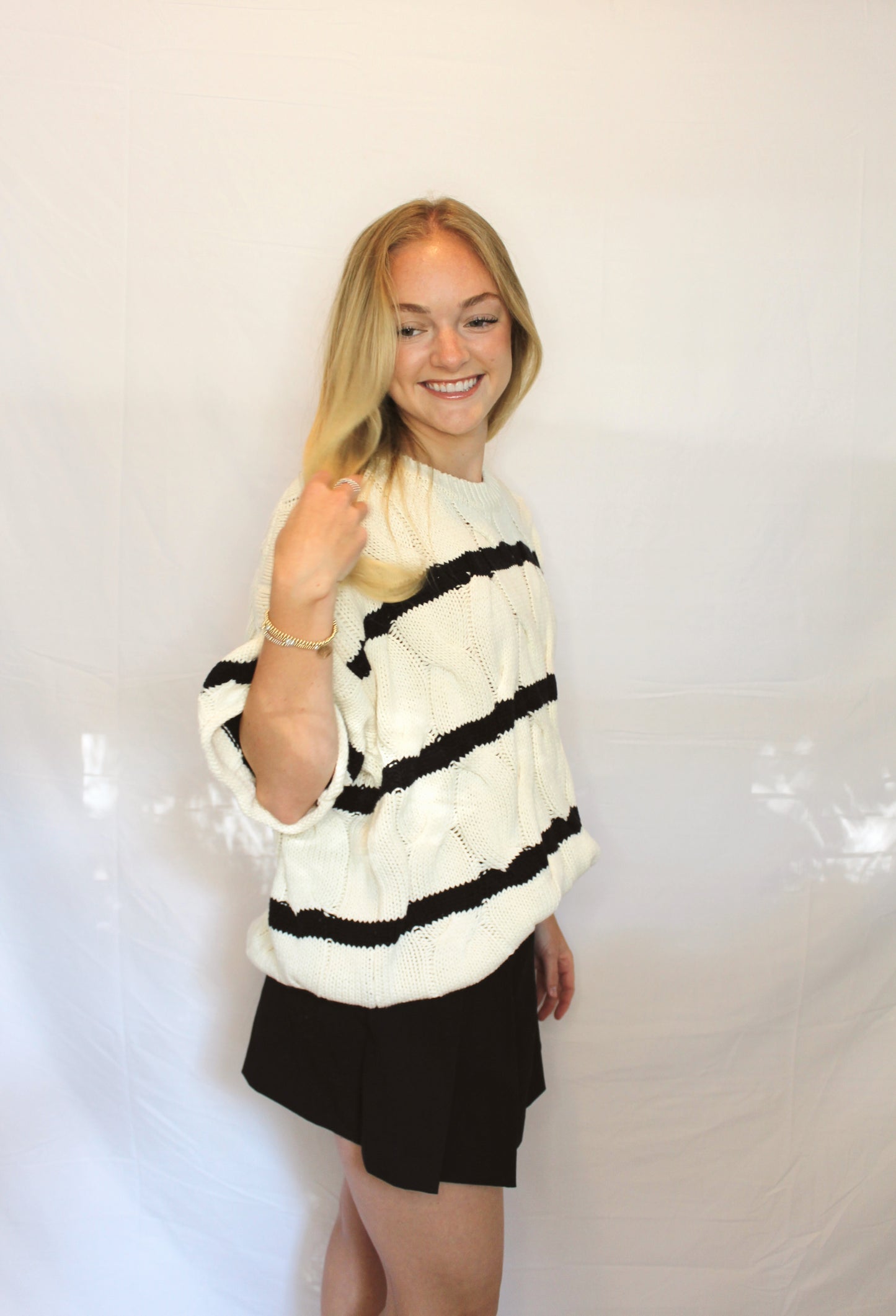 Contrast Knit Sweater