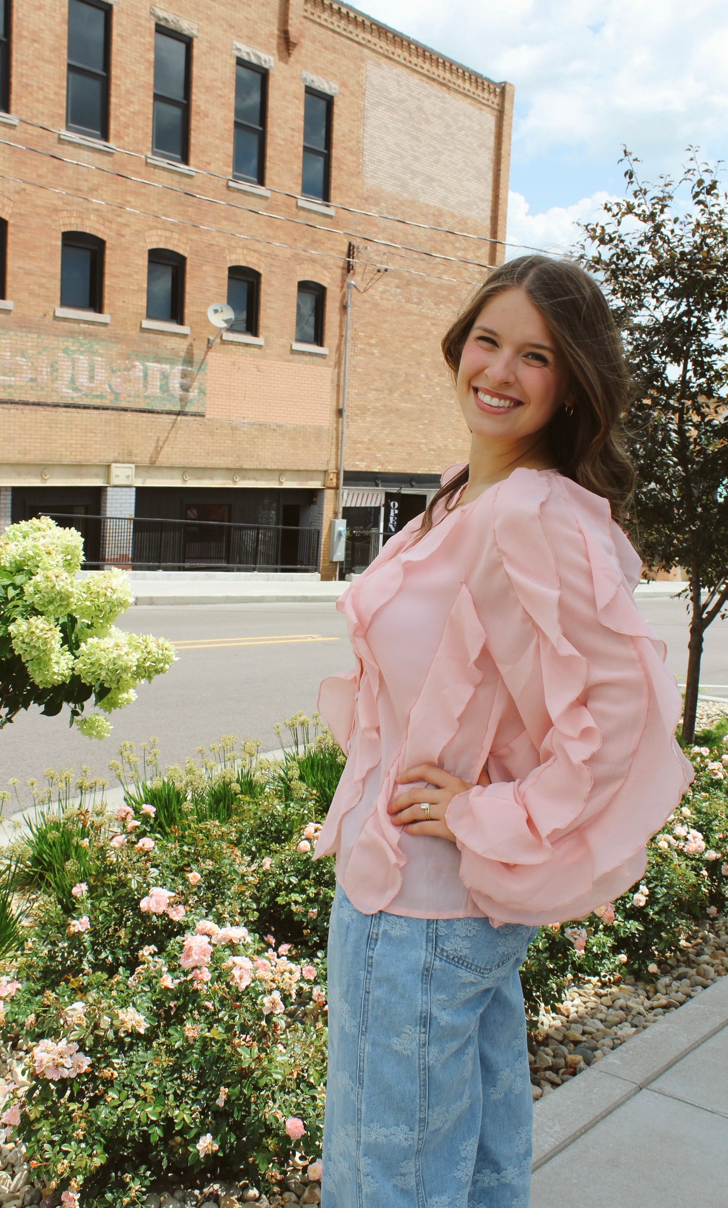 Notebook Ruffle Top