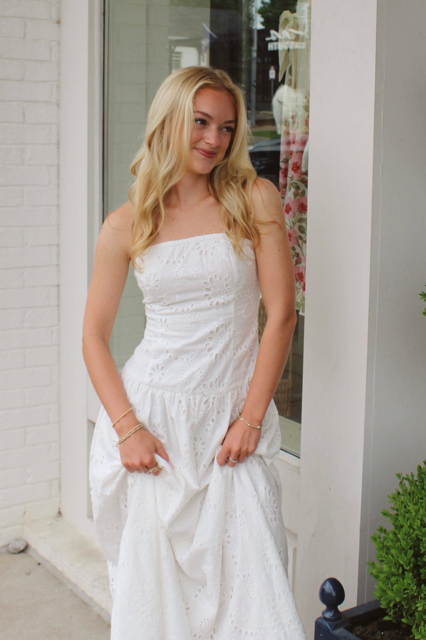 Ivory Embroidered Dress