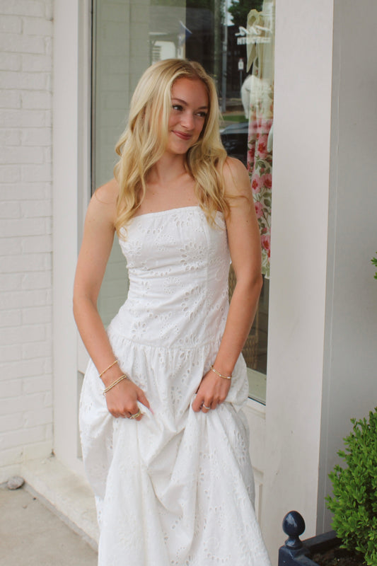 Ivory Embroidered Dress