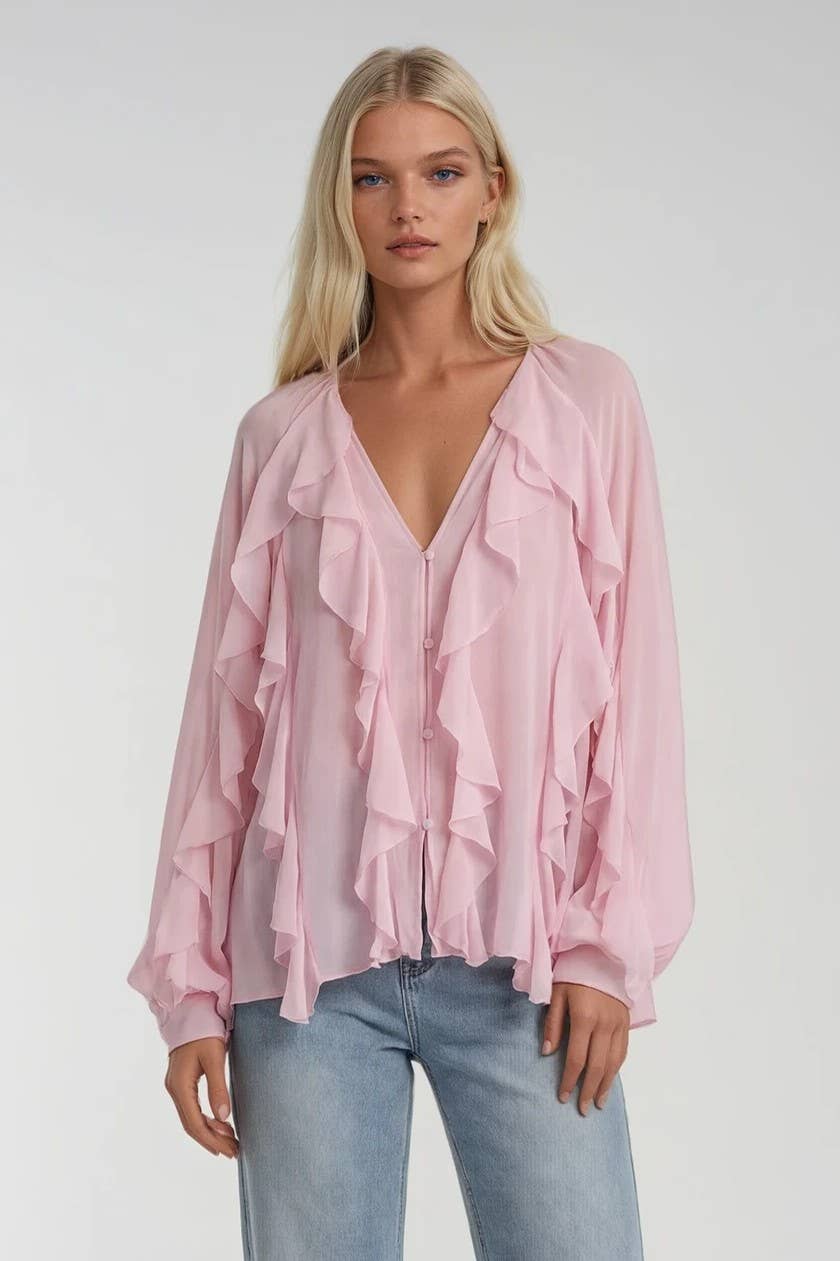 Notebook Ruffle Top