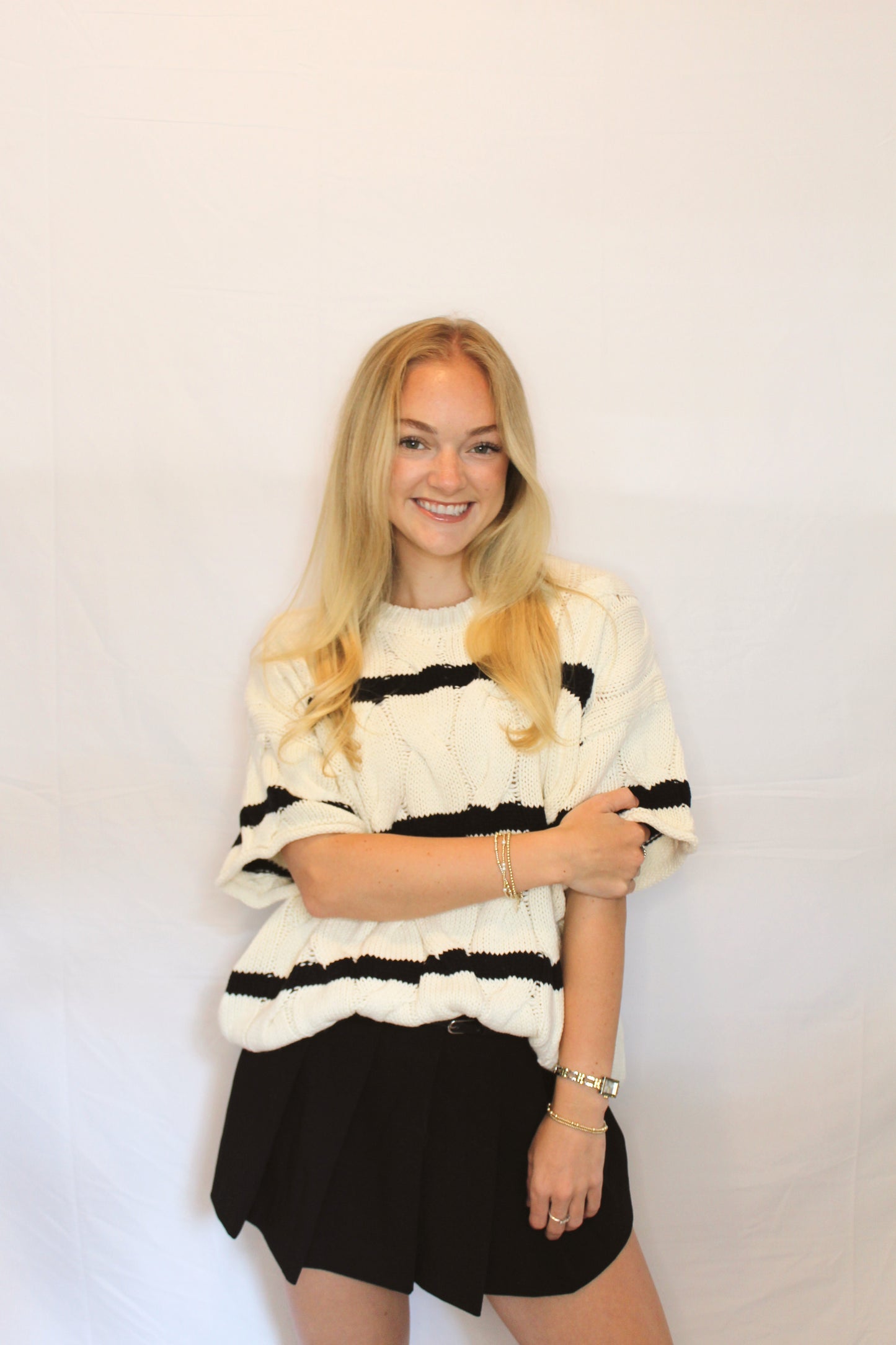 Contrast Knit Sweater