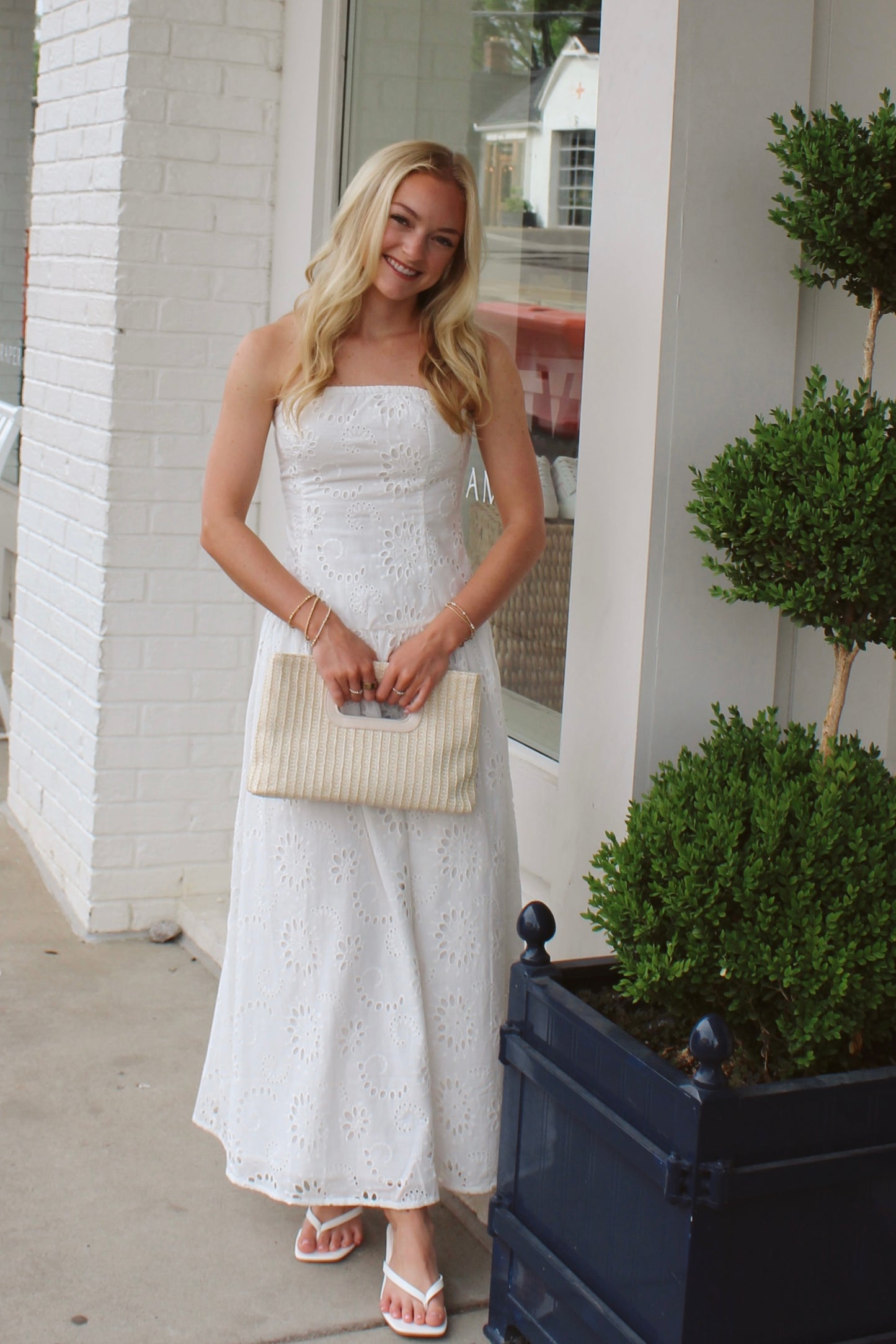 Ivory Embroidered Dress